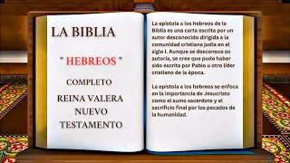 ORIGINAL: LA BIBLIA " HEBREOS " COMPLETO REINA VALERA NUEVO TESTAMENTO