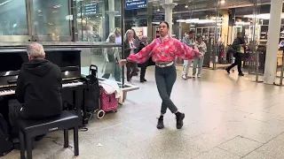 Pretty Ballet Girl Waltzes By The Piano