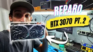 Concluindo o REPARO da RTX 3070 que estava com "ARTEFATOS" / @GDTechInformatica