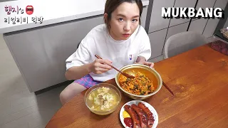 리얼먹방:) 열무김치가 너무 잘익어서 열무비빔밥 먹방 ★ ft. 계란국,소세지ㅣYeolmu-kimchi BibimbapㅣREAL SOUNDㅣASMR MUKBANGㅣ