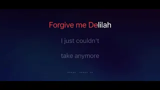 Delilah   karaoke mmoGm -2 male  key by Tom Jones with lyrics