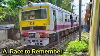 7 Km Non Stop Parallel race between two Local trains | Katwa Local vs Barddhaman Galloping Local