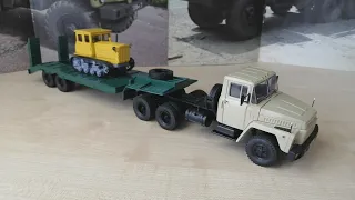 Обзор модели Краз-252 с прицепом ЧМЗАП-5523, масштаб 1:43, "Наш автопром"