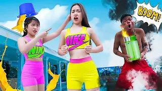 FUN AND GAME IN POOL PRANK BATTLE Nerf Guns Machine ATM Jackpot Boy Rescues The Girl PVQ Nerf War