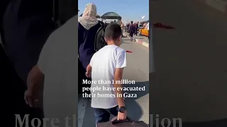 More than a million Palestinians fled their Gaza homes ahead of Israel’s expected invasion #shorts