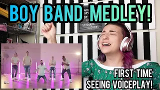 REACTION | VOICEPLAY "BOY BANDS IN 5 MINS" - BOY BAND MEDLEY