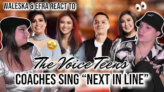 Waleska & Efra react to Coaches ONLY JAM session in The Voice Teen's| Lea, Sharon, Sarah & Bamboo 😍
