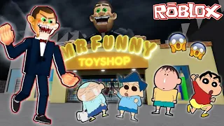 Shinchan and his friends vs mr funny in roblox 😱🔥 | can shinchan escape mr funny's toyshop?? 😰