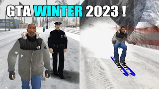 GTA San Andreas Winter Mod 2023 - Snow and Ice in SA