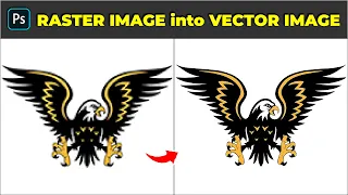 How to convert raster image to vector image - Photoshop Tutorial