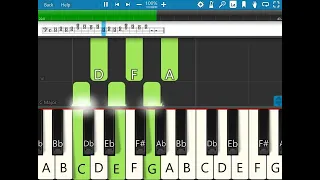 C Dm C Dm FM7 G F G piano chords Synthesia for Nate