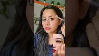 Chinese Eyebrows Tricks for left Eyebrow 🙄😱  hack #shorts #makeup