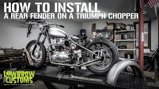 How To Install: A Rear Motorcycle Fender On a Triumph Chopper