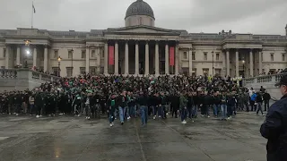 SK Rapid Wien Fans Take Over Trafalgar Square