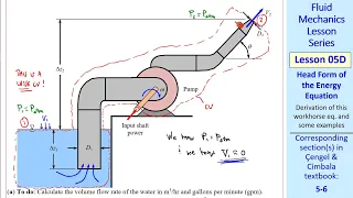 Fluid Mechanics Lesson 05D: Head Form of the Energy Equation