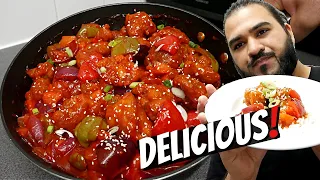 Sweet and Sour Chicken with Rice | Halal Chef