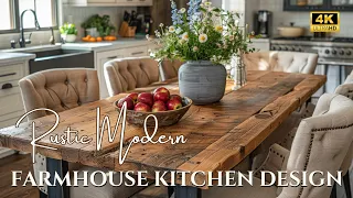 Luxury with Rustic Charm Harmony: Modern Farmhouse Kitchen Design with Rustic Touch