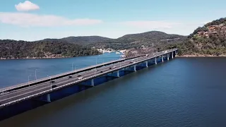 [HD] How to fly DJI drone on a windy Weather - Hawkesbury River Bridge | Mooney Mooney | Cowan