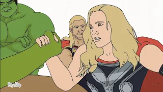 She hulk vs Lady Thor arm wrestling [fan animation]