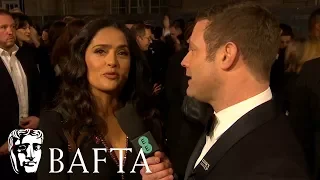 Salma Hayek Likes All The Films This Year! | Red Carpet Interview | EE BAFTA Film Awards 2018