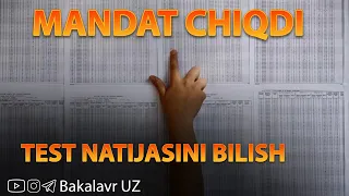 Mandat natijasi chiqdi | Test natijasini bilish 5 ta usulda