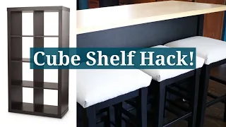 BEST Cube Shelf Makeover EVER | Easy Kitchen Island on Wheels