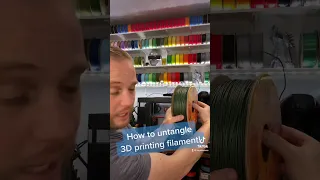 How-To: Untangle A Spool Of 3D Printing Filament #shorts