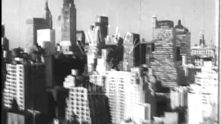 1950's Manhattan view.  Archive film 94171