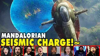 Reactors Reaction To Boba SEISMIC CHARGE On The Mandalorian Season 2 Episode 7 | Mixed Reactions