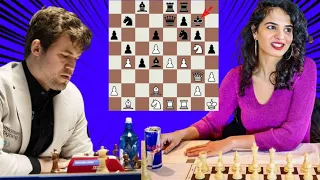 Evil chess game | Tania Sachdev vs Magnus Carlsen