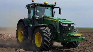 vetőágykészítés-2x John Deere 8370r + vaderstad