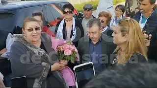 Diana Șoșoacă a făcut senzație, într-o decapotabilă, la Medgidia și Cuza Vodă