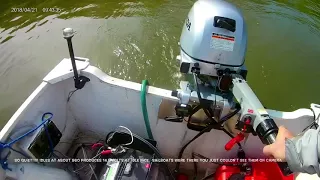 Honda BF20 4 Stroke outboard first run on 15 ft fiberglass boat