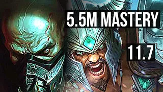 URGOT vs TRYNDAMERE (TOP) | 5.5M mastery, 1800+ games, 5/0/1 | BR Diamond | v11.7