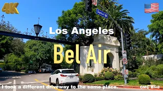 [4K] Los Angeles 🇺🇸, Bel Air California USA in Oct 2022 - Drive