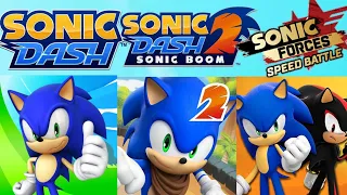 Sonic Dash vs Sonic Dash 2: Sonic Boom vs Sonic Forces Speed Battle GAMEPLAY