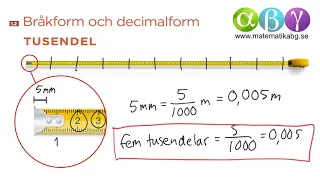 B 1.2 Bråkform och decimalform