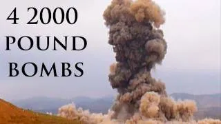 4 2000 POUND BOMBS EXPLODING