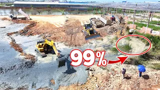 Ep29| Excellent Team Work Working 99% In Projects Stronger Dozer Cutting Rock In Mud With Dump Truck