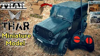 How To Make Mahindra Thar with cardboard home /Miniature thar by cardboard /#cardboardtharmaking