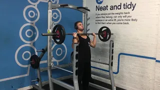 Overhead press 60kg for 9 reps