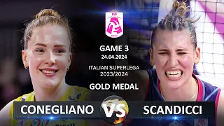 Gold Medal Matches of Italian Volleyball SuperLega 2023/2024 | Conegliano vs Scandicci