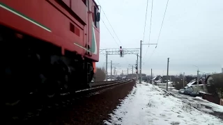 Тепловоз ТЭП70БС-049 с поездом №648 Минск - Гомель