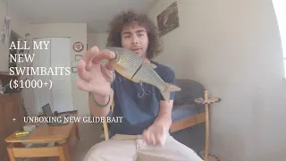 Updating Y'all On ALL My New Swimbaits + Unboxing Of New Glide Bait ($1000+ In Baits)