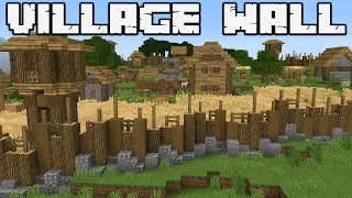 How to defend against a Pillager Raid : PLAINS VILLAGE WALL : MINECRAFT 1.14