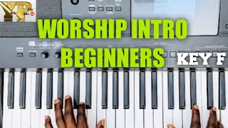 BEGINNERS:HOW TO PLAY A WORSHIP INTRO "STRINGS" FOR A SINGER @yesupapatv