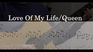 Love of my life/Queen/TAB VIDEO/Fingerstyle Guitar/SHINICHI SHIMAHARA