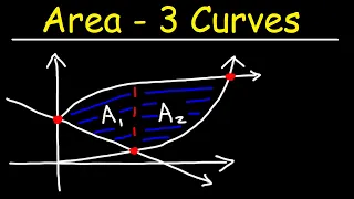 Finding The Area Bounded By Three Curves Using Definite Integrals - Calculus