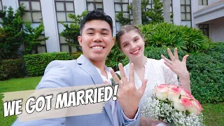 OUR WEDDING DAY! Filipino + Lithuanian Civil Wedding Ceremony | Whole Day Vlog |