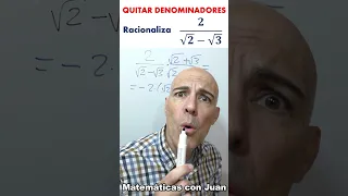 🔪Aprende a matar raíces💀. Quitar raíces del denominador, racionalizar